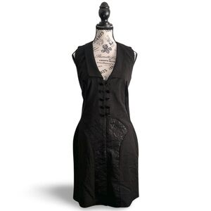 🇨🇦 Illyria Black Tuxedo Vamp Cocktail Dress Size Medium